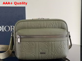 Dior Rider 20 Zipped Messenger Bag Green Dior Gravity Leather and Green Grained Calfskin Replica