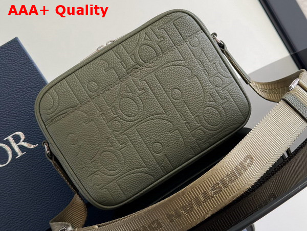 Dior Rider 20 Zipped Messenger Bag Green Dior Gravity Leather and Green Grained Calfskin Replica