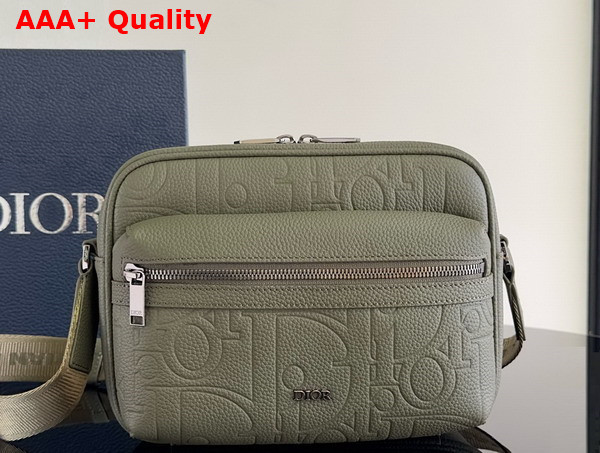 Dior Rider 20 Zipped Messenger Bag Green Dior Gravity Leather and Green Grained Calfskin Replica