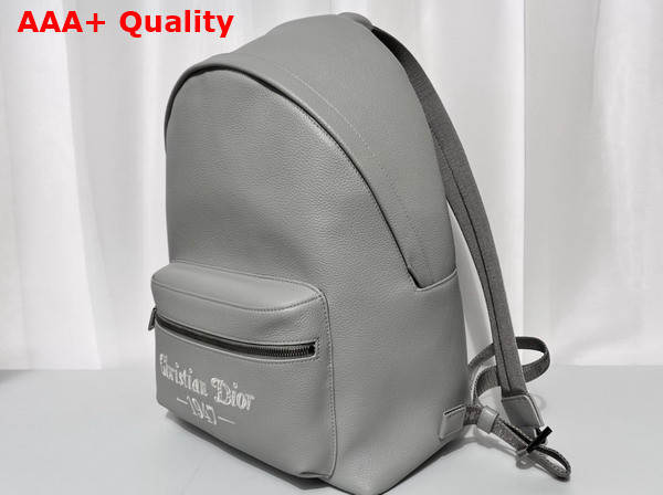 Dior Rider Backpack Dior Gray Grained Calfskin with Christian Dior 1947 Signature Replica