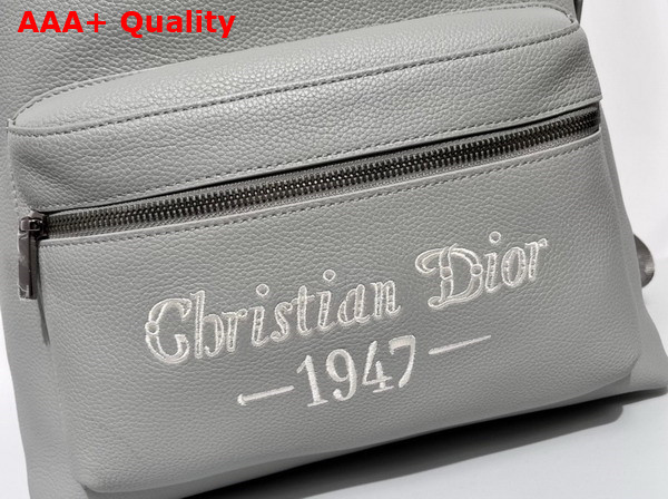 Dior Rider Backpack Dior Gray Grained Calfskin with Christian Dior 1947 Signature Replica