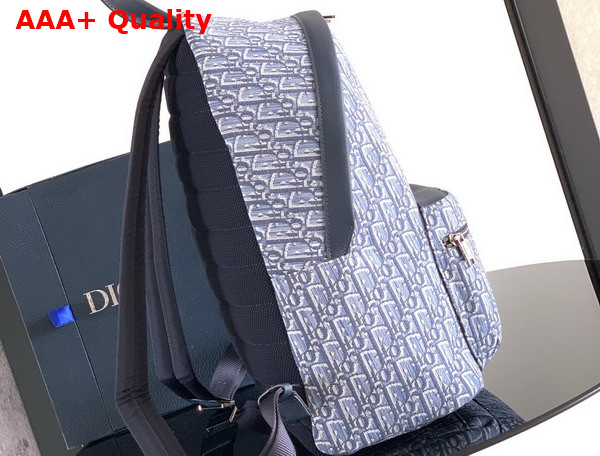 Dior Rider Backpack in Blue Dior Oblique Jacquard Replica