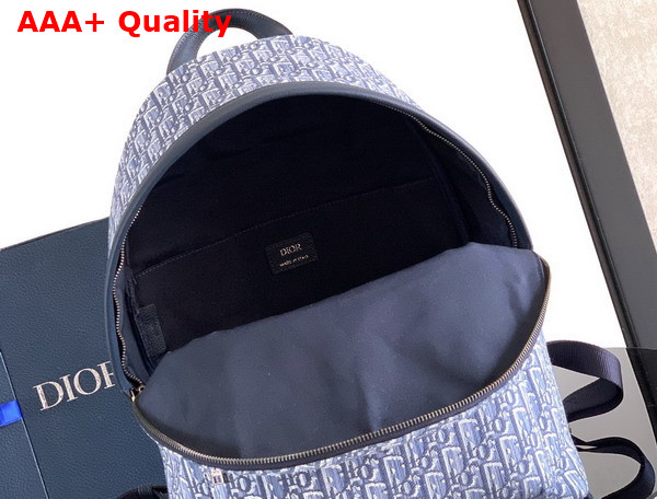 Dior Rider Backpack in Blue Dior Oblique Jacquard Replica