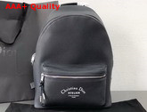 Dior Rider Rucksack in Navy Blue Grained Calfskin with Christian Dior Atelier Print Replica