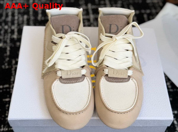 Dior Roadie Lace Up Boot in Beige Suede Calfskin Replica
