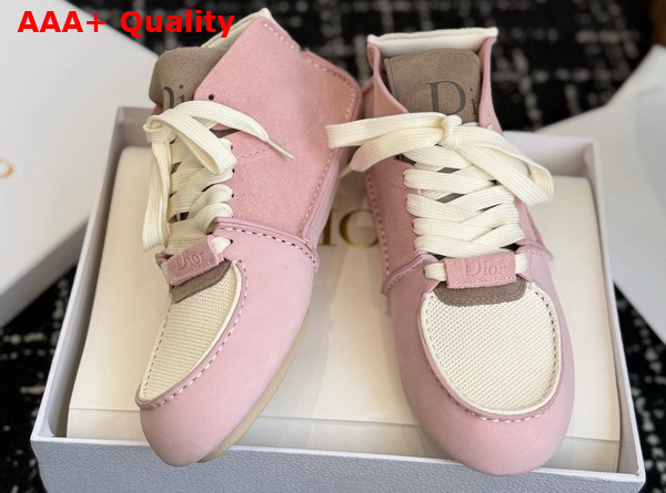 Dior Roadie Lace Up Boot in Soupir Pink Suede Calfskin Replica