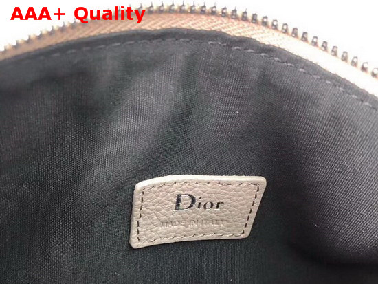 Dior Roller Pouch in Beige Grained Calfskin Replica