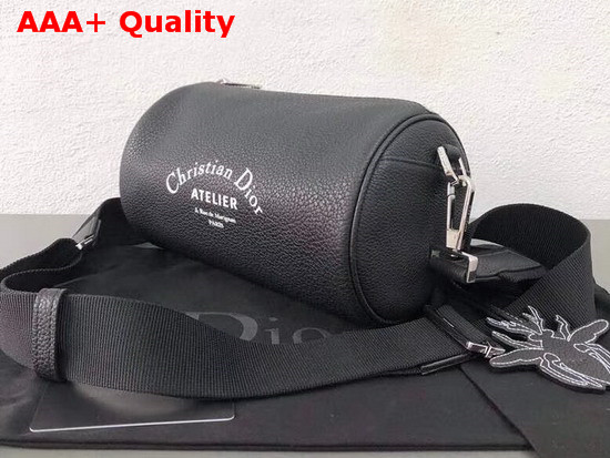 Dior Roller Pouch in Black Grained Calfskin Replica