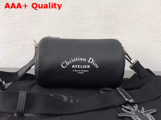 Dior Roller Pouch in Black Grained Calfskin Replica