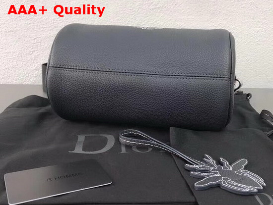 Dior Roller Pouch in Navy Blue Grained Calfskin Replica