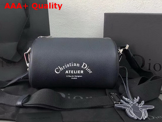 Dior Roller Pouch in Navy Blue Grained Calfskin Replica