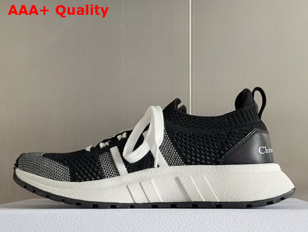 Dior RunnDior Sneaker in Black and White Technical Mesh Replica