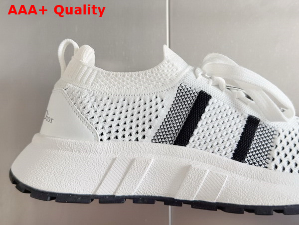 Dior RunnDior Sneaker in White and Black Technical Mesh Replica