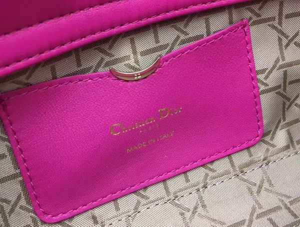 Dior Runway Bag Fuchsia Lambskin Light Gold Tone Jewellery for Sale