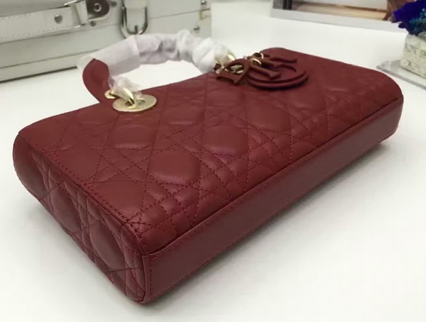 Dior Runway Bag Oxblood Lambskin Light Gold Tone Jewellery for Sale