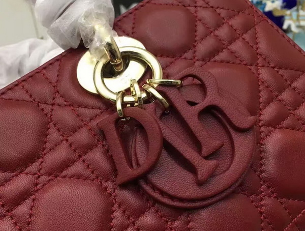 Dior Runway Bag Oxblood Lambskin Light Gold Tone Jewellery for Sale