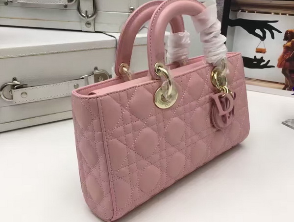 Dior Runway Bag Pink Lambskin Light Gold Tone Jewellery for Sale