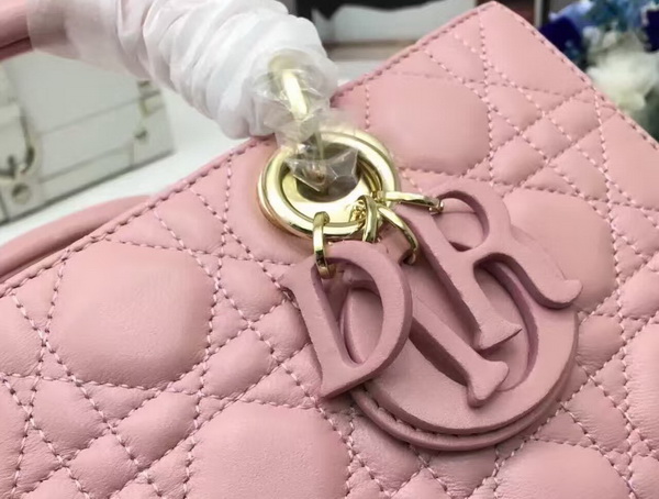 Dior Runway Bag Pink Lambskin Light Gold Tone Jewellery for Sale
