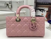 Dior Runway Bag Pink Lambskin Light Gold Tone Jewellery for Sale