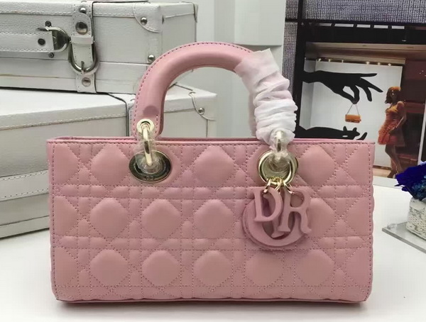 Dior Runway Bag Pink Lambskin Light Gold Tone Jewellery for Sale