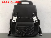 Dior Saddle Backpack in Black Grained Calfskin Replica