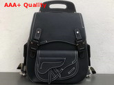 Dior Saddle Backpack in Blue Grained Calfskin Replica