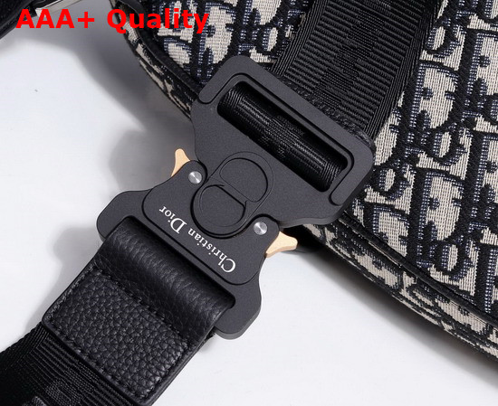 Dior Saddle Bag Beige and Black Oblique Jacquard 1ADPO093YKY Replica
