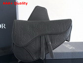 Dior Saddle Bag in Black Dior Gravity Leather and Black Grained Calfskin Replica