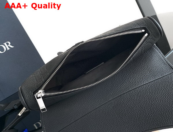 Dior Saddle Bag in Black Dior Gravity Leather and Black Grained Calfskin Replica