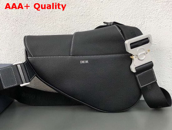 Dior Saddle Bag in Black Grained Calfskin Replica