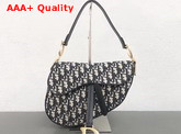 Dior Saddle Bag in Blue Dior Oblique Jacquard Canvas Replica