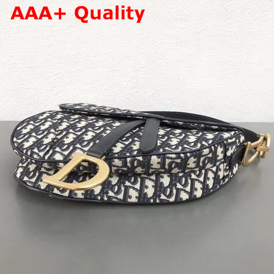 Dior Saddle Bag in Blue Dior Oblique Jacquard Canvas Replica