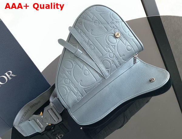 Dior Saddle Bag in Deep Gray Dior Gravity Leather and Deep Gray Grained Calfskin Replica
