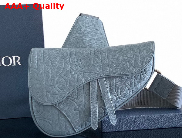Dior Saddle Bag in Deep Gray Dior Gravity Leather and Deep Gray Grained Calfskin Replica