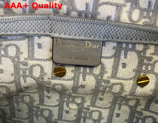 Dior Saddle Bag in Gray Dior Oblique Embroidered Canvas Replica