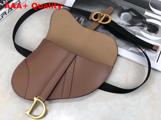 Dior Saddle Belt Bag in Nude Calfskin Replica