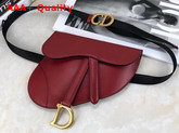 Dior Saddle Belt Bag in Red Calfskin Replica