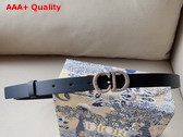Dior Saddle Belt Black Ultrasmooth Calfskin and White Crystals 20 mm Gold Metal Replica