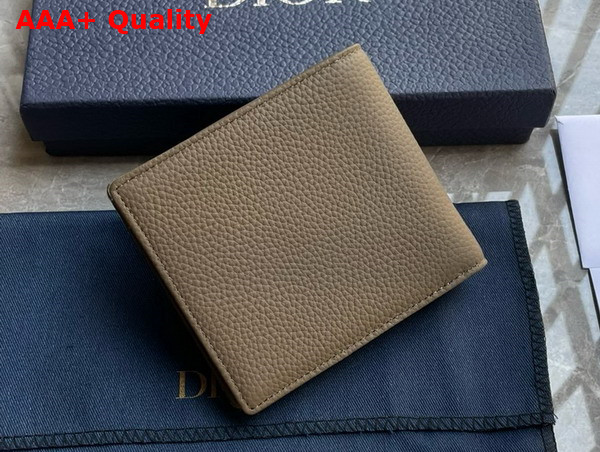 Dior Saddle Bifold Wallet Khaki Grained Calfskin Marquetry and Khaki Dior Oblique Jacquard Replica
