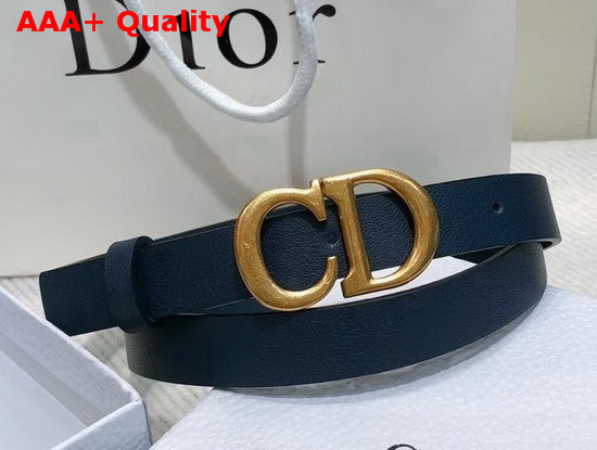Dior Saddle Calfskin Belt in Blue Replica