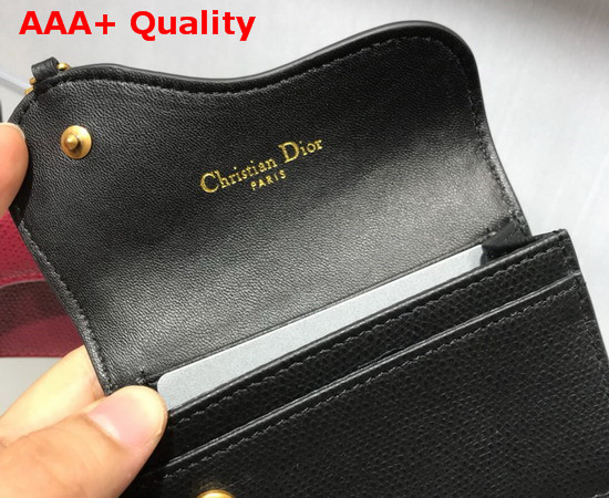 Dior Saddle Calfskin Card Holder in Black Replica