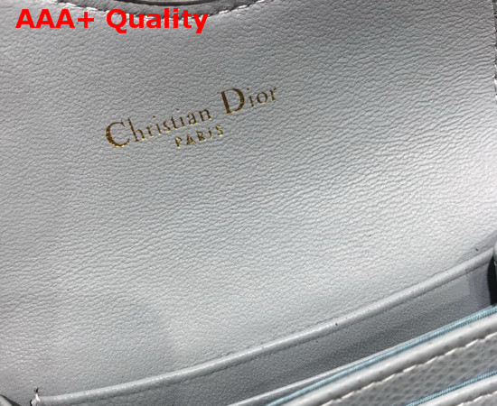 Dior Saddle Calfskin Card Holder in Light Blue Replica