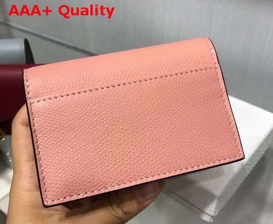 Dior Saddle Calfskin Card Holder in Pink Replica