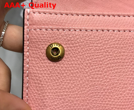 Dior Saddle Calfskin Card Holder in Pink Replica