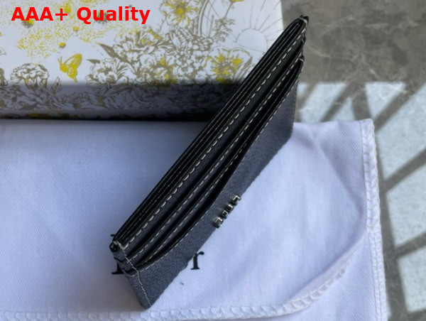 Dior Saddle Card Holder Black Grained Calfskin Replica