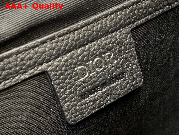 Dior Saddle Messenger Bag Beige and Black Dior Oblique Jacquard and Black Grained Calfskin Replica