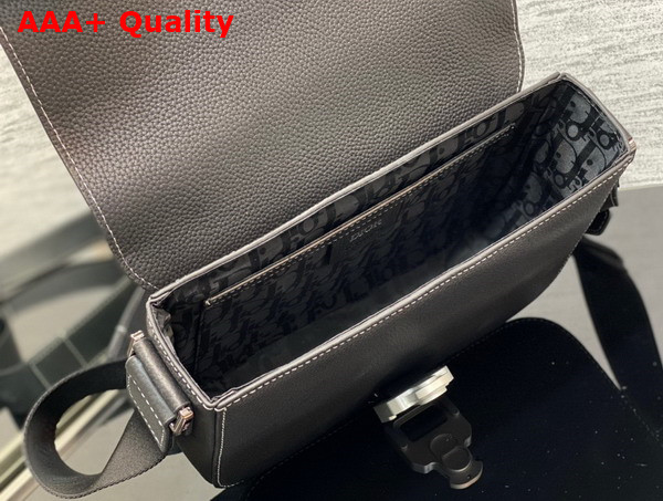 Dior Saddle Messenger Bag Black Grained Calfskin Replica