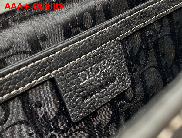 Dior Saddle Messenger Bag Black Grained Calfskin Replica