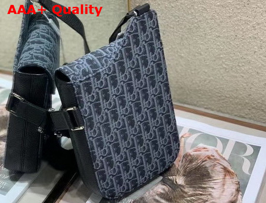 Dior Saddle Pouch Black Dior Oblique Jacquard Replica