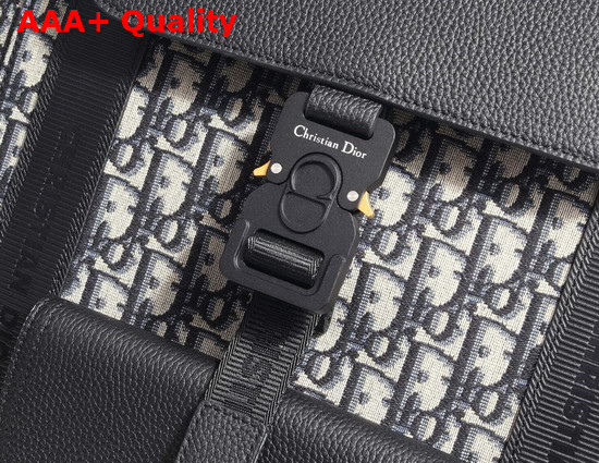Dior Saddle Sackpack Beige and Black Dior Oblique Jacquard and Black Grained Calfskin Replica